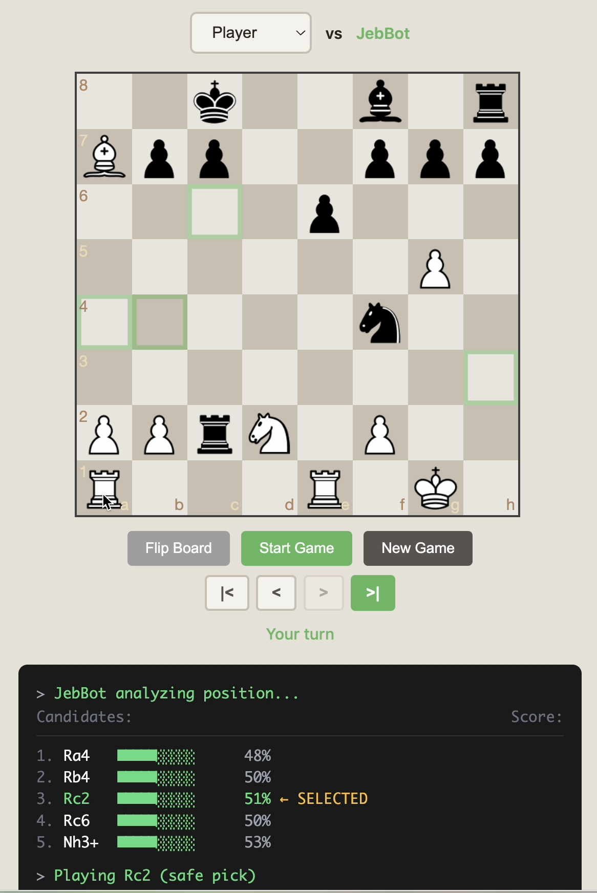 Finished bot move picker